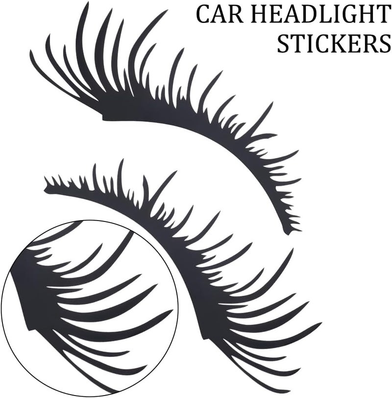 beinkmake 4 Pairs Car Eyelashes for Headlight Reflective Colors Headlight Lamp Stickers for Vehicles Auto Body Car Scooter Motorcycle Decoration - Image 3